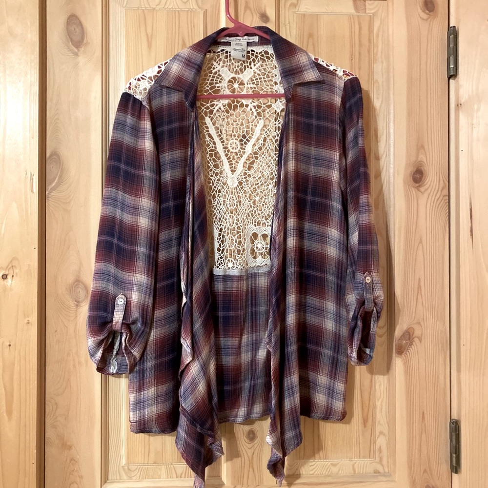 America Rag, Draped, Open-front Top - Picture 2 of 2